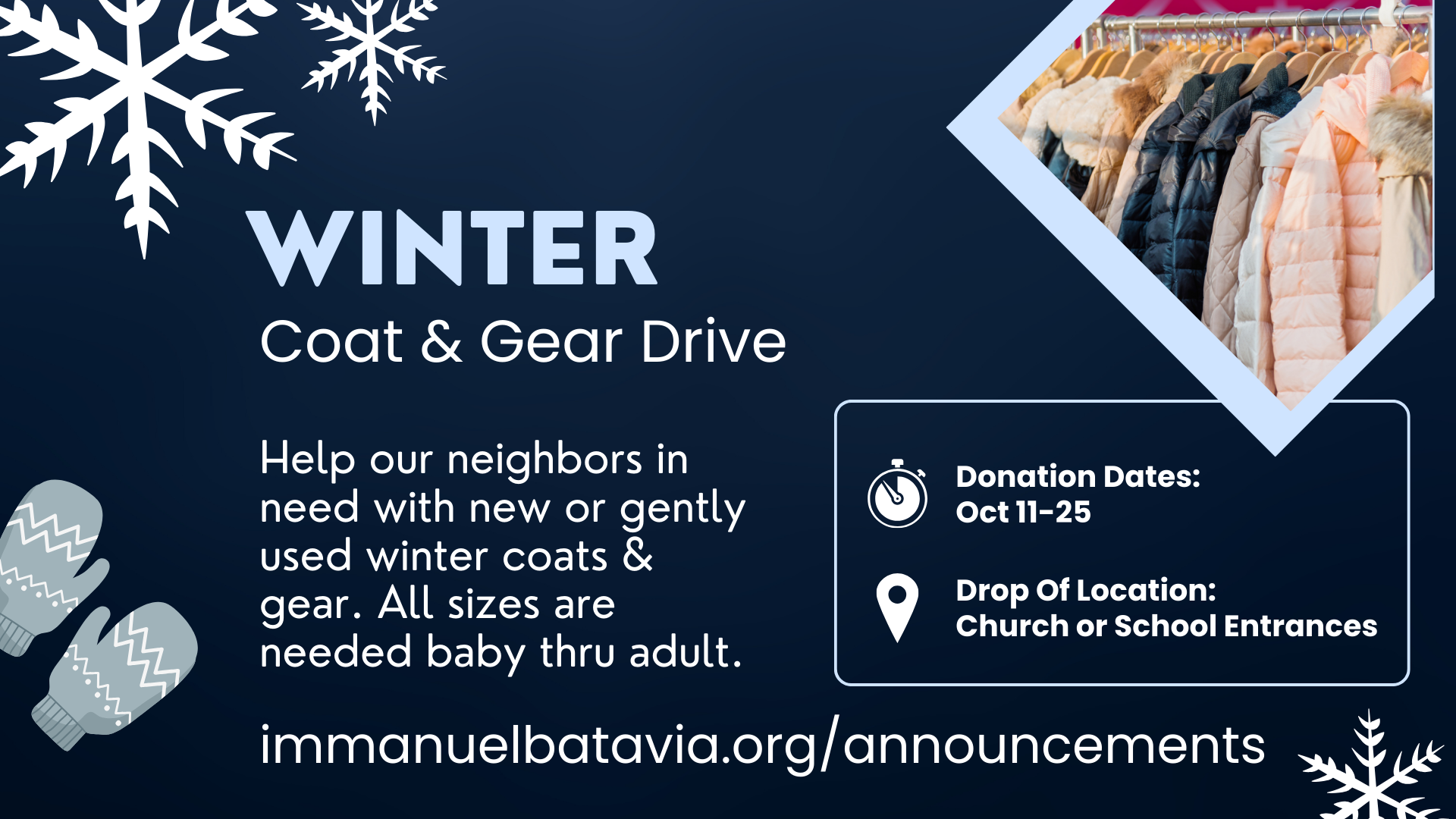 Coat and Winter Gear Drive