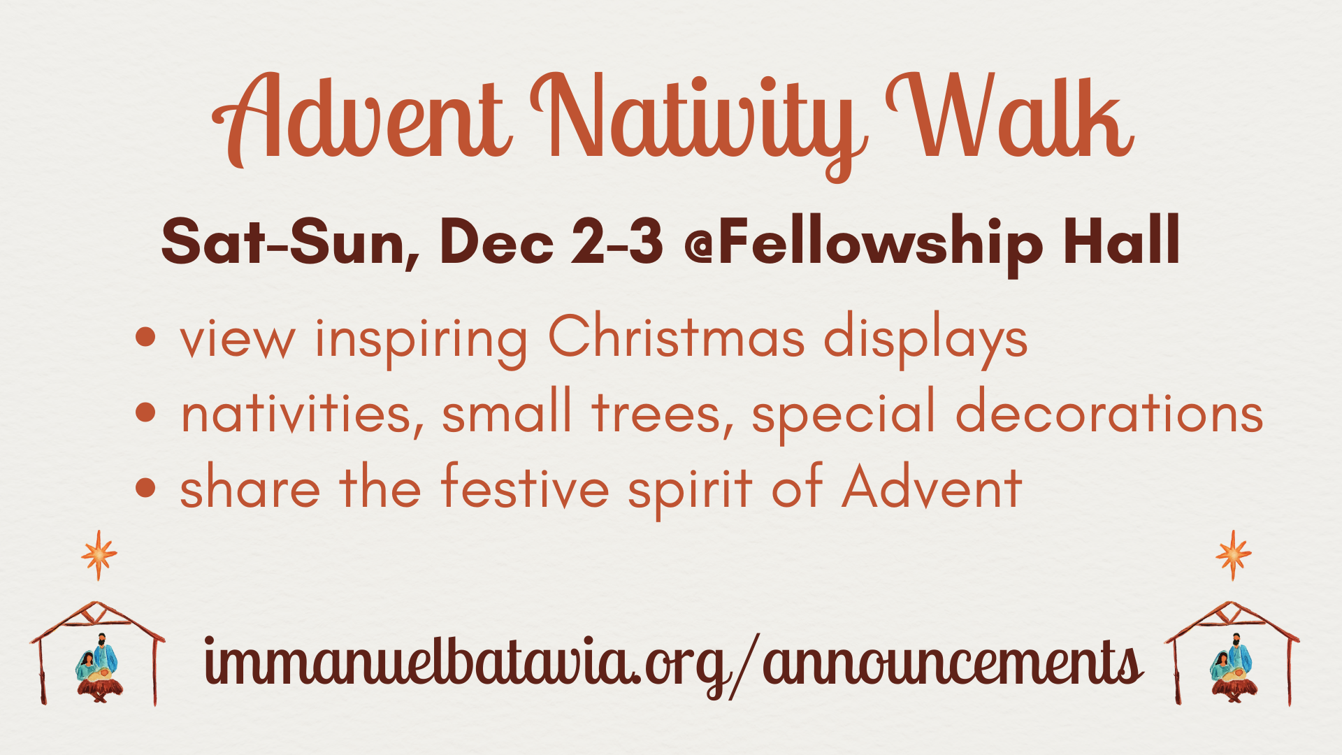 Advent Nativity Walk